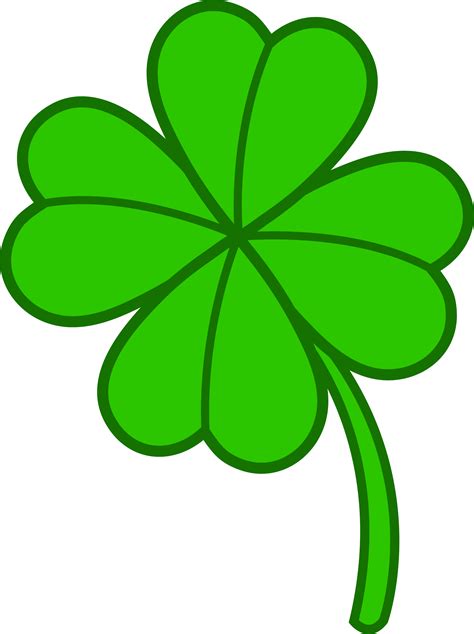 Four Leaf Clover Version 2 - Free Clip Art