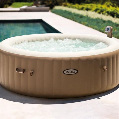 Intex 4-Person 140-Jet Round Inflatable Hot Tub in the Hot Tubs & Spas ...