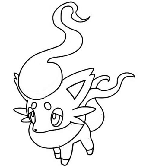 Coloring page Pokémon Legends Arceus : Hisuian Zorua 15