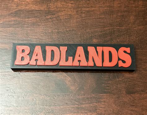 Badlands 80's Band Sign by rsnider2 | Download free STL model ...