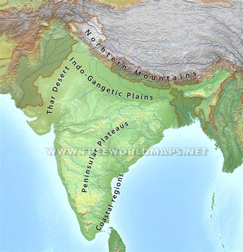 View 12 Physical Map Of India With Rivers Mountains And Deserts - Mari ...