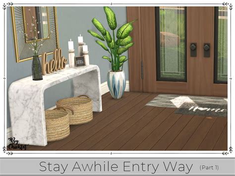 Sims 4 — Stay Awhile Entry Way (Part 1) by Chicklet — The Stay Awhile ...