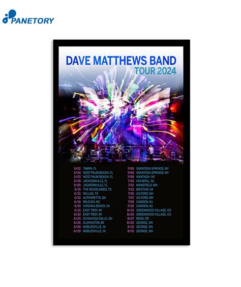 Dave Matthews Band Tour 2024 Poster 2024