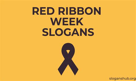 150 Best Red Ribbon Week Slogans & Red Ribbon Week Posters