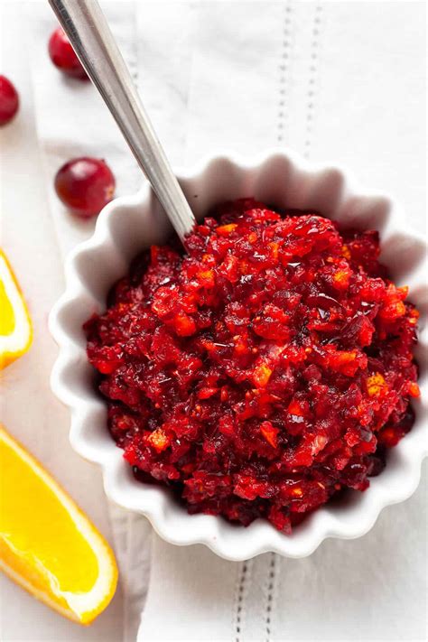 Fresh Cranberry Orange Relish | Foodtasia