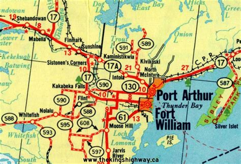 Ontario Highway 17A (Thunder Bay) Route Map - The King's Highways of ...