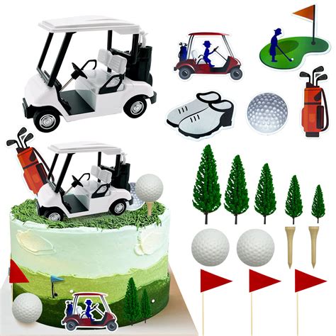 Buy KDPATFAV 19PCS Golf Cake Decorations Golf Cake Toppers Golf Cart ...