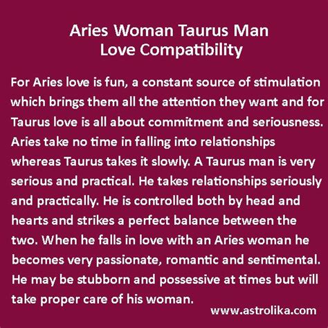 Love Compatibility between Aries Woman and Taurus Man at astrolika.com ...