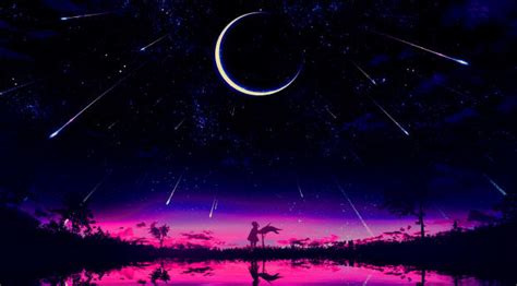 Cool Anime Starry Night Illustration Wallpaper, HD Artist 4K Wallpapers ...