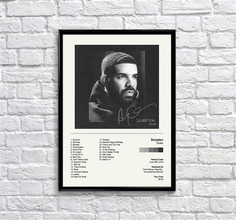 Drake Poster Scorpion Album Cover Poster Rap Poster | Etsy