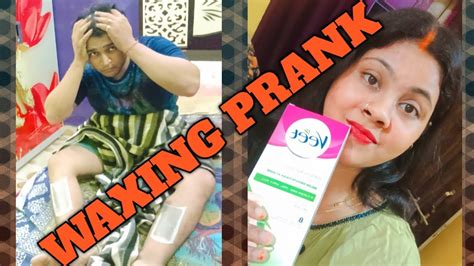 Waxing prank on husband 🤪#revenge ll Dangerous prank😫 ll Prank in india ...