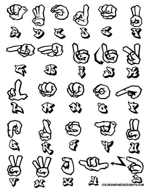 Graffiti Sign Language Alphabet : Letters A-Z | New Grafiti Makmu