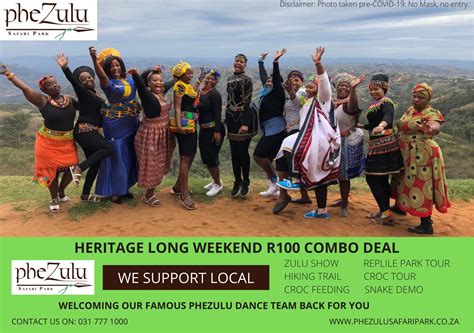 Heritage Long Weekend R100 Combo Special @ Phezulu Safari Park ...