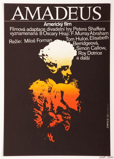 Amadeus Movie Poster, Milos Forman, 1980s Cinema Art