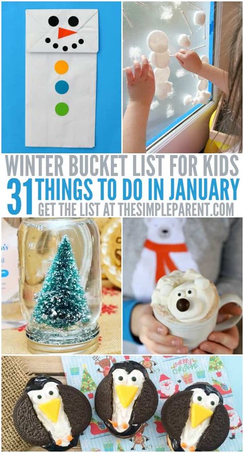 January Activities for Kids Winter Bucket List • The Simple Parent