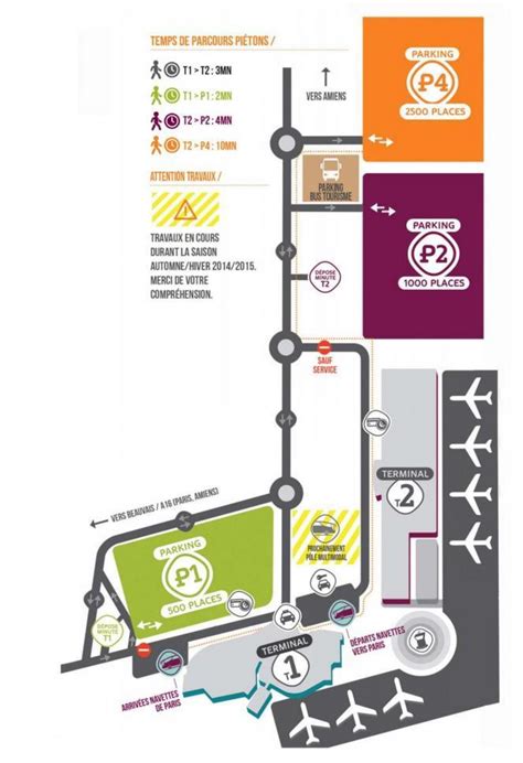 Beauvais airport map - Map of Beauvais airport (France)