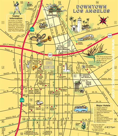 medium-sized Downtown Los Angeles Map