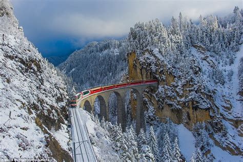 Stunning images show the highest railway service in Europe snaking ...