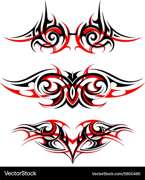 Gothic style tattoo set Royalty Free Vector Image