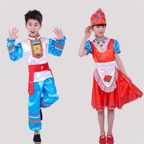 Girls boys Russian folk dance costumes ancient traditional national ...