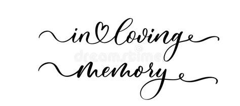 In Loving Memory Handwritten Typography Lettering. Happy Valentines Day ...