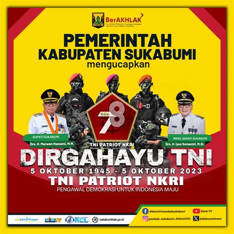 Pemerintah Kabupaten Sukabumi Mengucapkan Dirgahayu TNI 5 Oktober 2023 ...