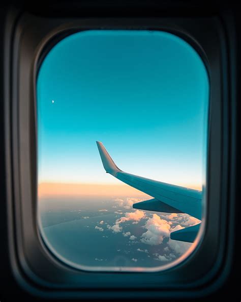 Airplane, window, porthole, wing, clouds, view, HD phone wallpaper | Peakpx