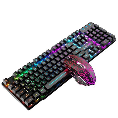 ViiTech USB Wireless Ergonomic Unique Backlit Mechanical Touch Gaming ...