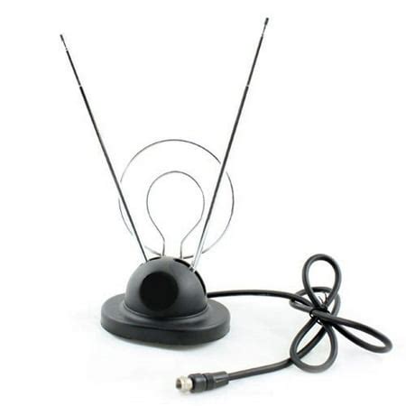 Wideskall universal indoor rabbit ear tv antenna for hdtv ready vhf uhf ...