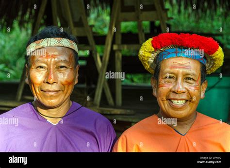 Secoya people Amazon basin Tierras Orientales Ecuador Stock Photo - Alamy