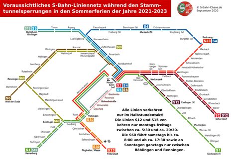 Fahrplanänderungen der S-Bahn Stuttgart während den Sommerferien wegen ...