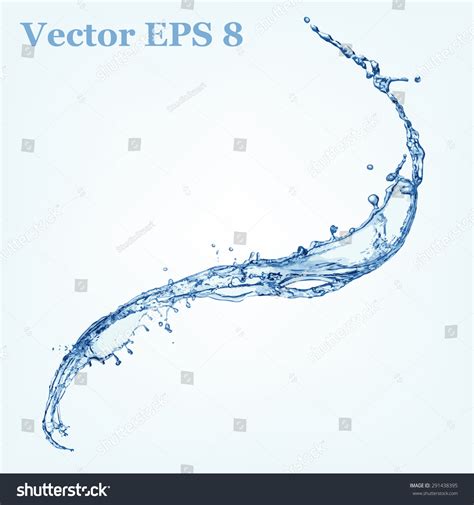 Blue Water Splash Vector Illustration Eps Stock Vector (Royalty Free ...