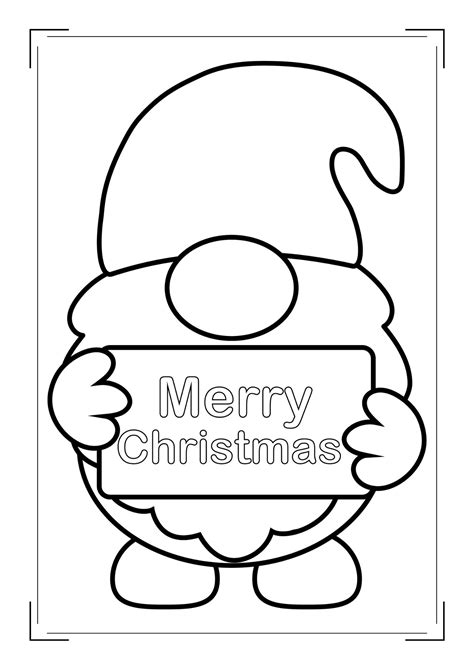 Christmas Gnome Coloring Pages Coloring Pages