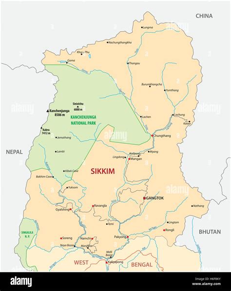 Political Map Of Sikkim