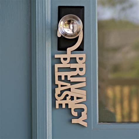 Privacy Please Door Hanger Sign | Mad Tree Woodcrafts®