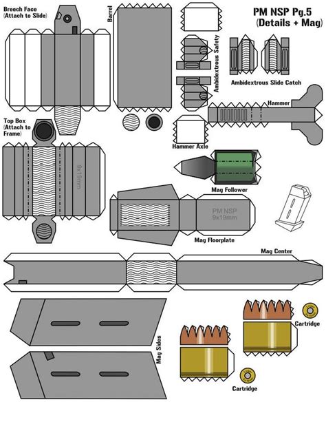 5+Free Papercraft Template Fort Gun - El Club Delaflojera