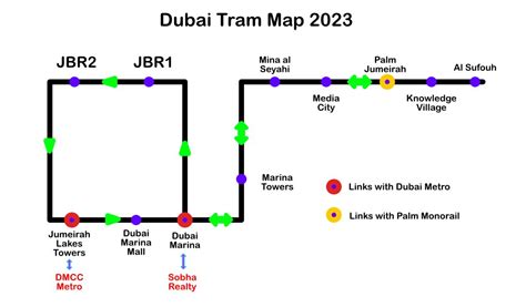 Dubai Tram Map - Dubai Tram