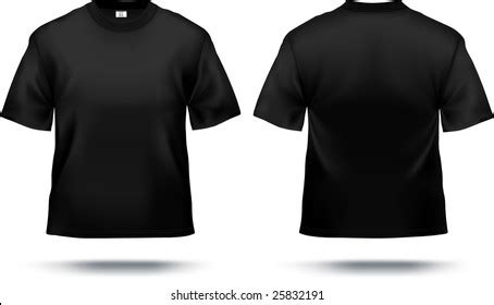 Black Tshirts Front Back Use Design Stock Photo 1419310262 | Shutterstock