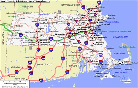 Road Map of Massachusetts