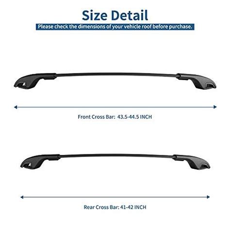 Roof Rack Cross Bars Compatible with 2014-2021 Jeep Cherokee, Aero ...