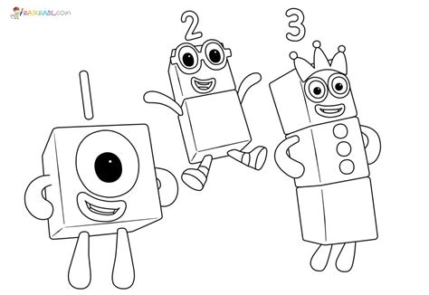 Numberblocks Coloring Pages | All Main Characters Free Printable ...