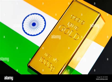 The gold bar is on the national flag of india, indian Gold Reserve ...