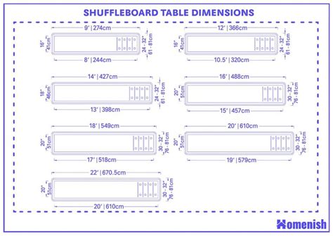 Shuffleboard Table Dimensions and Guidelines (with Drawings) - Homenish