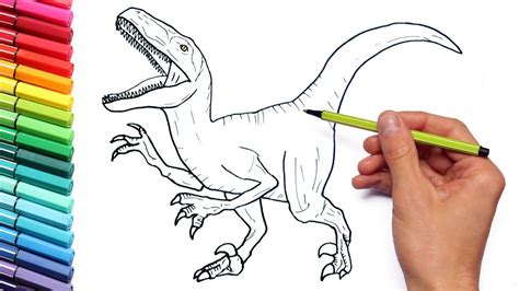 Jurassic Park Velociraptor Drawing