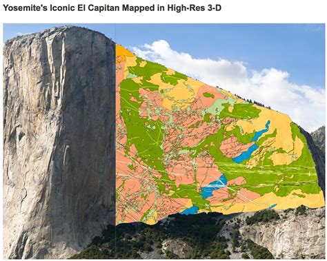 Gorgeous hi-res geologic map of Yosemite’s El Capitan – Gregory Crouch