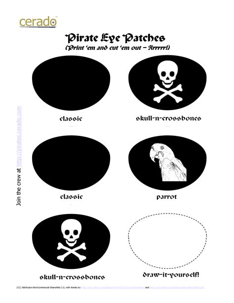 Free Printable Eye Patch Template - Printable Form, Templates and Letter