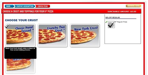 What are the 5 types of crust at Domino's?