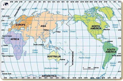 free printable world map with longitude and latitude - 13 countries on ...