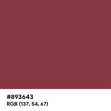 Heather Cardinal color hex code is #893643