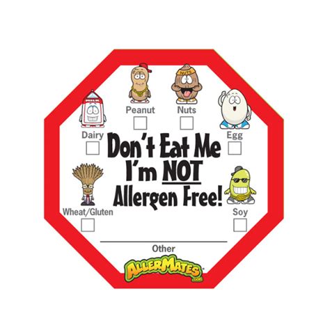 Allergen Alert Labels | Food Allergen Labeling | Allermates Allergen Labels